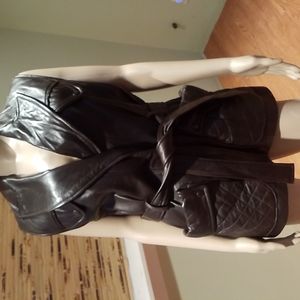 Blue Duck Soft Leather Vest With Pockets Size M